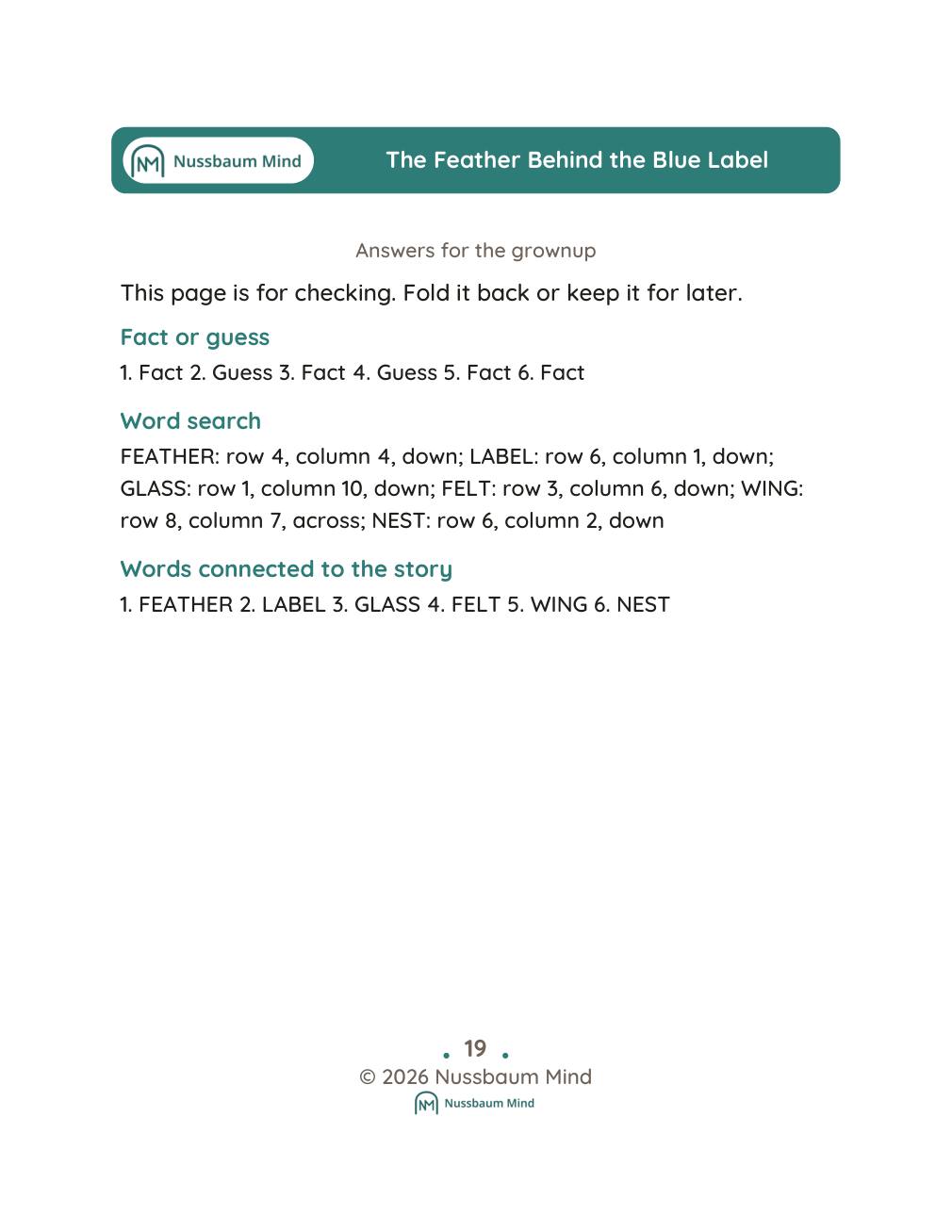 The Feather Behind the Blue Label complete book page 20