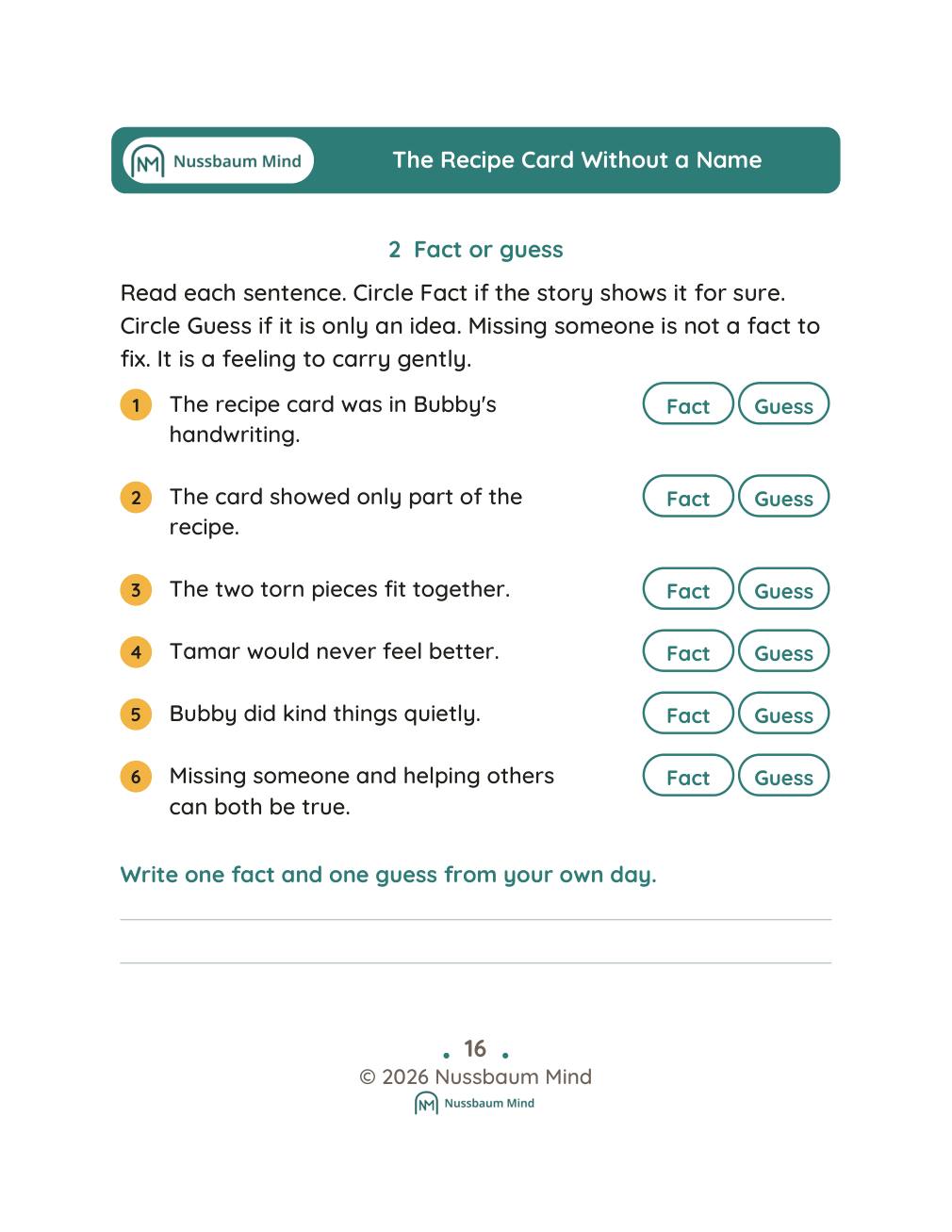 The Recipe Card Without a Name complete book page 17
