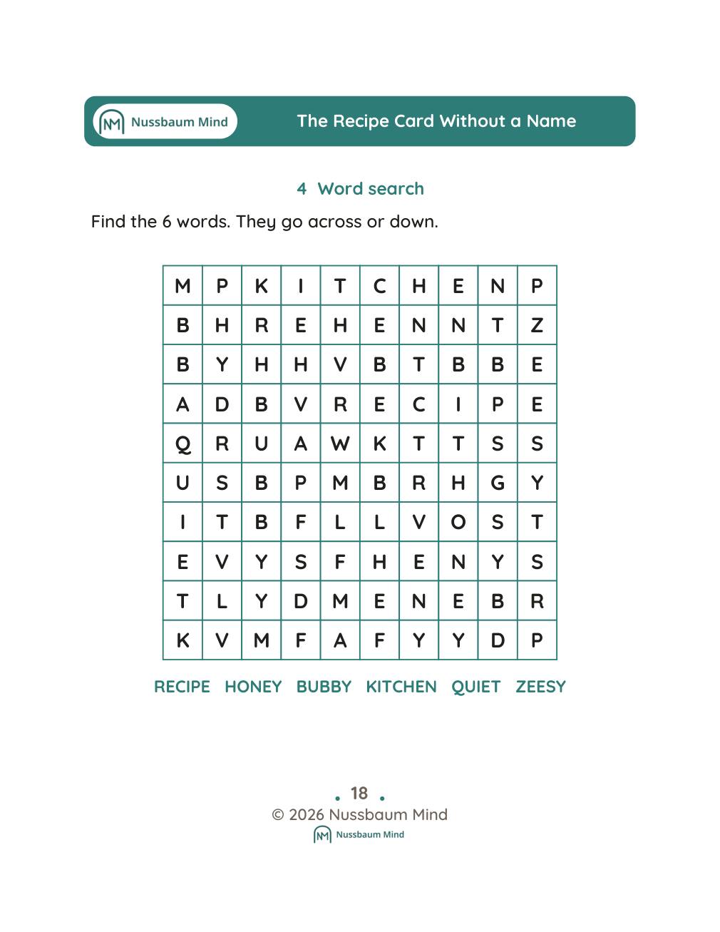 The Recipe Card Without a Name complete book page 19